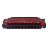 Max Maxb 10 Holes C Key Harmonica Mouth Organ Musical Instrument Gift Red
