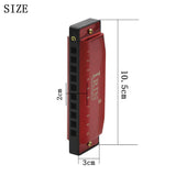 Max Maxb IRIN 10 Holes 20 Tone G Key Tremolo Harmonica Mouth Organ Wind Instrument