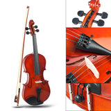 Max Maxb 3/4 Scale Soild Wood Basswood Violin Fiddle with Storage Case for Beignners