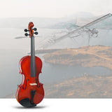 Max Maxb 3/4 Scale Soild Wood Basswood Violin Fiddle with Storage Case for Beignners