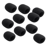 Max Maxb 10 Pieces Thicken Microphone Foam Mic Cover Windscreen Handheld Stage Black