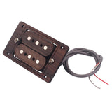 Max Maxb Hand Wound Humbucker Set, Rosewood 3 Strings Pickup for Cigar Box Guitar