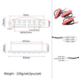 Max Maxb 3Pcs Standard Electric Guitar Pickup Single Coil SSS Guitar Accessories Red