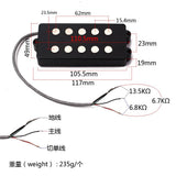 Max Maxb Bass Sound Pickup 5String Humbucker Double Coil Acoustic Electric Transducer