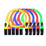 Max Male to Female XLR Lead Microphone Mic Patch Cable 5 Colors