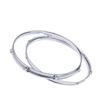 Max Zinc Alloy Die Cast Snare Drum Hoops Parts Accessories 2.5mm 14inch 8 Holes