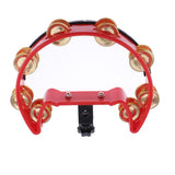 Max Music Rattle Tambourine Handbell Shaker with Copper Jingles Jazz Drum Acc 1