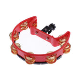 Max Music Rattle Tambourine Handbell Shaker with Copper Jingles Jazz Drum Acc 1