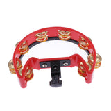 Max Music Rattle Tambourine Handbell Shaker with Copper Jingles Jazz Drum Acc 1