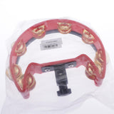 Max Music Rattle Tambourine Handbell Shaker with Copper Jingles Jazz Drum Acc 1