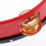 Max Music Rattle Tambourine Handbell Shaker with Copper Jingles Jazz Drum Acc 1
