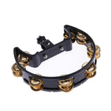 Max Music Rattle Tambourine Handbell Shaker with Copper Jingles Jazz Drum Acc 2
