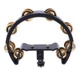 Max Music Rattle Tambourine Handbell Shaker with Copper Jingles Jazz Drum Acc 2