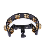 Max Music Rattle Tambourine Handbell Shaker with Copper Jingles Jazz Drum Acc 2