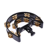 Max Music Rattle Tambourine Handbell Shaker with Copper Jingles Jazz Drum Acc 3