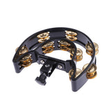 Max Music Rattle Tambourine Handbell Shaker with Copper Jingles Jazz Drum Acc 3