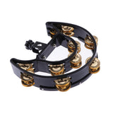 Max Music Rattle Tambourine Handbell Shaker with Copper Jingles Jazz Drum Acc 3