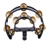Max Music Rattle Tambourine Handbell Shaker with Copper Jingles Jazz Drum Acc 3