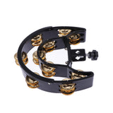 Max Music Rattle Tambourine Handbell Shaker with Copper Jingles Jazz Drum Acc 3