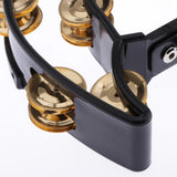 Max Music Rattle Tambourine Handbell Shaker with Copper Jingles Jazz Drum Acc 3