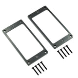 Max Maxb 2pcs Metal Humbucker Pickup Frame Mounting Ring for LP Electric Guitar Black