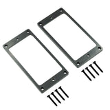 Max Maxb 2pcs Metal Humbucker Pickup Frame Mounting Ring for LP Electric Guitar Black