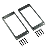 Max Maxb 2pcs Metal Humbucker Pickup Frame Mounting Ring for LP Electric Guitar Black