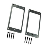 Max Maxb 2pcs Metal Humbucker Pickup Frame Mounting Ring for LP Electric Guitar Black