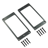 Max Maxb 2pcs Metal Humbucker Pickup Frame Mounting Ring for LP Electric Guitar Black
