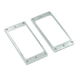 Max Maxb 2x Metal Humbucker Pickup Frame Mounting Ring for LP Electric Guitar Silver