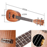 Max Maxb 26inch Sapele Wood Ukulele Mini Ukulele for Beginner Kids Pineapple Shape