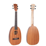 Max Maxb 26inch Sapele Wood Ukulele Mini Ukulele for Beginner Kids Pineapple Shape