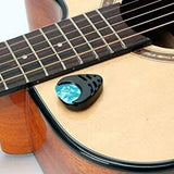Max Maxb 10pcs Celluloid Acoustic Electric Guitar Picks 0.46mm + Pick Holder Case
