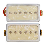 Maxbell 2 Pieces Electric Guitar Pickups Double Coil Humbucker Pickups Light Yellow