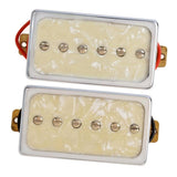 Maxbell 2 Pieces Electric Guitar Pickups Double Coil Humbucker Pickups Light Yellow