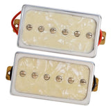 Maxbell 2 Pieces Electric Guitar Pickups Double Coil Humbucker Pickups Light Yellow
