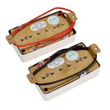 Maxbell 2 Pieces Electric Guitar Pickups Double Coil Humbucker Pickups Light Yellow