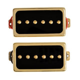 Maxbell 2 Pieces Electric Guitar Pickups Double Coil Humbucker Pickups Golden Black