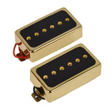 Maxbell 2 Pieces Electric Guitar Pickups Double Coil Humbucker Pickups Golden Black