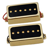 Maxbell 2 Pieces Electric Guitar Pickups Double Coil Humbucker Pickups Golden Black