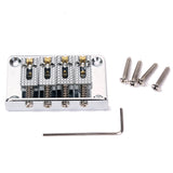 Max Maxb 4 String Guitar Bridge for Cigar Box Guitar Or Electric Ukulele Parts Silver