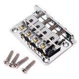 Max Maxb 4 String Guitar Bridge for Cigar Box Guitar Or Electric Ukulele Parts Silver