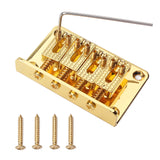 Max Maxb 4 String Guitar Bridge for Cigar Box Guitar Or Electric Ukulele Parts Gold