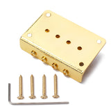 Max Maxb 4 String Guitar Bridge for Cigar Box Guitar Or Electric Ukulele Parts Gold