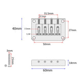 Max Maxb 4 String Bass Bridge for Electric Bass Guitar Ukulele Bridge Accessory Parts