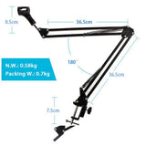 Max Maxb Universal Adjustable Portable Microphone Stand Holder For Live Broadcast
