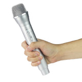 Max Maxb Artificial Plastic Wireless Microphone Props Fake Mic Toy Handheld Silver
