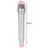 Max Maxb Artificial Plastic Wireless Microphone Props Fake Mic Toy Handheld Silver