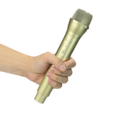 Max Maxb Artificial Plastic Wireless Microphone Props Fake Mic Toy Handheld Golden