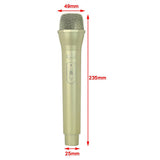Max Maxb Artificial Plastic Wireless Microphone Props Fake Mic Toy Handheld Golden